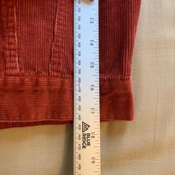 VTG Free People Corduroy Trucker Jacket Y2K Cropped Burnt Orange Womens S Boho - Picture 8 of 9